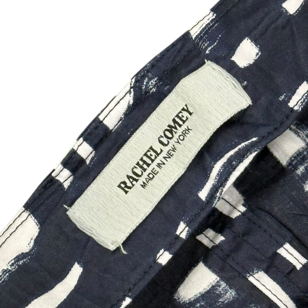 Vintage Rachel Comey Blue & White Abstract Print Cotton Overalls - Picture 2 of 8